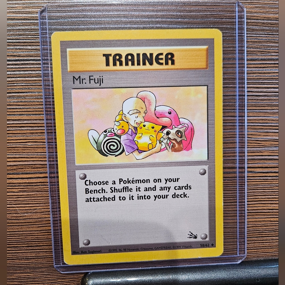Pokemon Mr. Fuji 58/62 Fossil Trainer Card